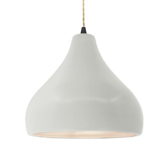Large Droplet 1-Light Pendant (254|CER-6565-MAT-MBLK-BEIG-TWST)