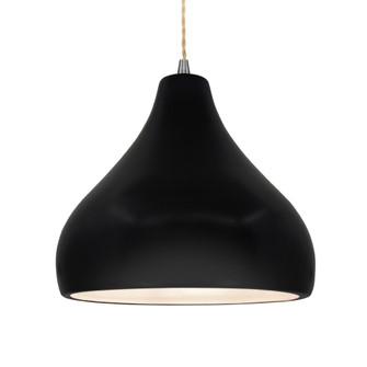 Large Droplet 1-Light Pendant (254|CER-6565-CRB-NCKL-BEIG-TWST-LED1-700)