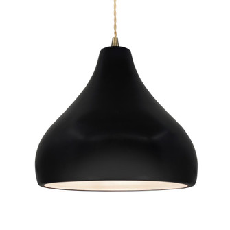 Large Droplet 1-Light Pendant (254|CER-6565-CRB-ABRS-BEIG-TWST-LED1-700)