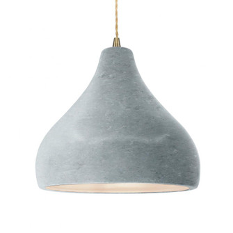 Large Droplet 1-Light Pendant (254|CER-6565-CONC-ABRS-BEIG-TWST)
