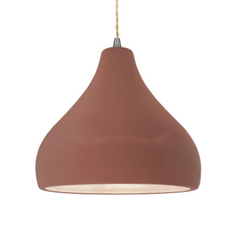 Large Droplet 1-Light Pendant (254|CER-6565-CLAY-NCKL-BEIG-TWST)
