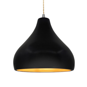 Large Droplet 1-Light Pendant (254|CER-6565-CBGD-NCKL-BEIG-TWST-LED1-700)