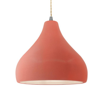 Large Droplet 1-Light Pendant (254|CER-6565-BSH-NCKL-BEIG-TWST-LED1-700) Large Droplet 1-Light Pendant (254|CER-6565-BSH-NCKL-BEIG-TWST-LED1-700)