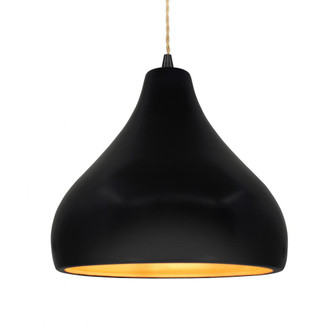 Large Droplet 1-Light Pendant (254|CER-6565-CBGD-MBLK-BEIG-TWST)