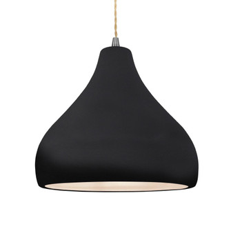 Large Droplet 1-Light Pendant (254|CER-6565-BLK-NCKL-BEIG-TWST-LED1-700)