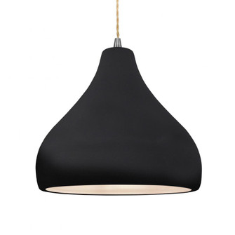 Large Droplet 1-Light Pendant (254|CER-6565-BLK-NCKL-BEIG-TWST)