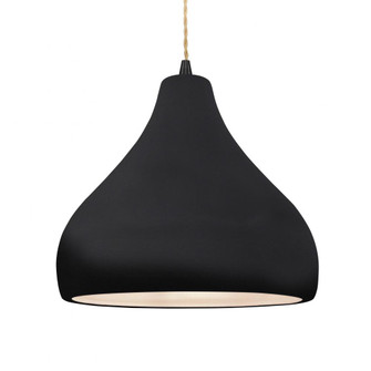 Large Droplet 1-Light Pendant (254|CER-6565-BLK-MBLK-BEIG-TWST)