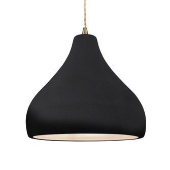 Large Droplet 1-Light Pendant (254|CER-6565-BLK-ABRS-BEIG-TWST)