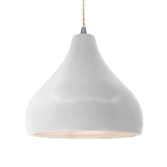 Large Droplet 1-Light Pendant (254|CER-6565-BIS-NCKL-BEIG-TWST-LED1-700)