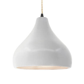 Large Droplet 1-Light Pendant (254|CER-6565-BIS-MBLK-BEIG-TWST)