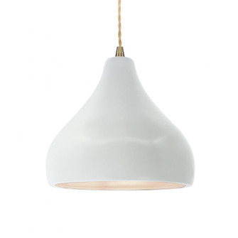 Medium Droplet 1-Light Pendant (254|CER-6563-WHT-ABRS-BEIG-TWST)