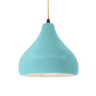 Medium Droplet 1-Light Pendant (254|CER-6563-RFPL-MBLK-BEIG-TWST-LED1-700)