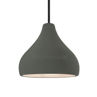 Medium Droplet 1-Light Pendant (254|CER-6563-PWGN-MBLK-RIGID-LED1-700)