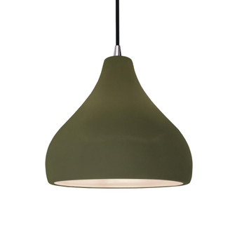 Medium Droplet LED Pendant (254|CER-6563-MGRN-NCKL-BKCD-LED1-700)
