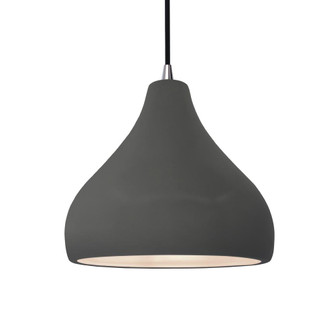 Medium Droplet 1-Light Pendant (254|CER-6563-GRY-NCKL-BKCD)