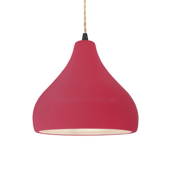 Medium Droplet 1-Light Pendant (254|CER-6563-CRSE-MBLK-BEIG-TWST-LED1-700)