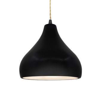 Medium Droplet 1-Light Pendant (254|CER-6563-CRB-MBLK-BEIG-TWST-LED1-700)