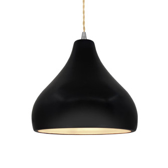 Medium Droplet 1-Light Pendant (254|CER-6563-CRB-NCKL-BEIG-TWST)