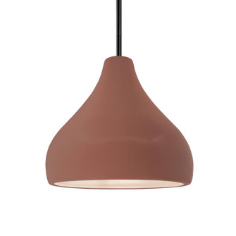 Medium Droplet 1-Light Pendant (254|CER-6563-CLAY-MBLK-RIGID-LED1-700)