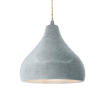 Medium Droplet 1-Light Pendant (254|CER-6563-CONC-NCKL-BEIG-TWST)