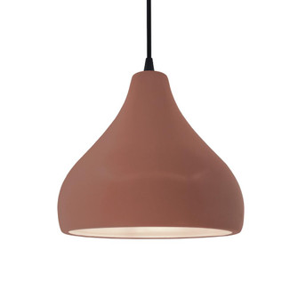 Medium Droplet 1-Light Pendant (254|CER-6563-CLAY-MBLK-BKCD)