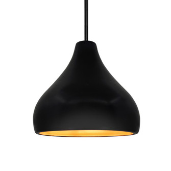 Medium Droplet 1-Light Pendant (254|CER-6563-CBGD-MBLK-RIGID-LED1-700)