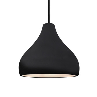 Medium Droplet 1-Light Pendant (254|CER-6563-BLK-MBLK-RIGID-LED1-700)