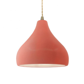 Medium Droplet 1-Light Pendant (254|CER-6563-BSH-ABRS-BEIG-TWST) Medium Droplet 1-Light Pendant (254|CER-6563-BSH-ABRS-BEIG-TWST)