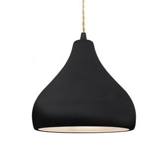 Medium Droplet 1-Light Pendant (254|CER-6563-BLK-MBLK-BEIG-TWST)