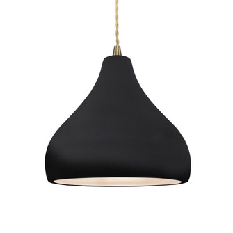 Medium Droplet 1-Light Pendant (254|CER-6563-BLK-ABRS-BEIG-TWST)