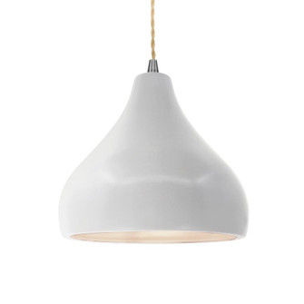 Medium Droplet 1-Light Pendant (254|CER-6563-BIS-NCKL-BEIG-TWST-LED1-700)