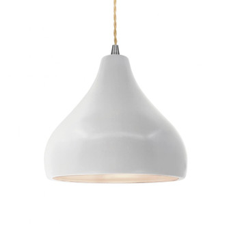 Medium Droplet 1-Light Pendant (254|CER-6563-BIS-NCKL-BEIG-TWST)