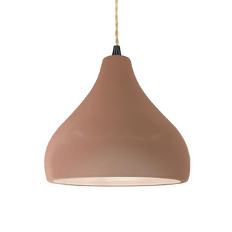 Medium Droplet 1-Light Pendant (254|CER-6563-ADOB-MBLK-BEIG-TWST-LED1-700)