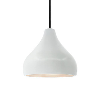 Small Droplet 1-Light Pendant (254|CER-6560-WHT-MBLK-RIGID-LED1-700)