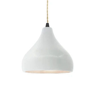 Small Droplet 1-Light Pendant (254|CER-6560-WHT-MBLK-BEIG-TWST)