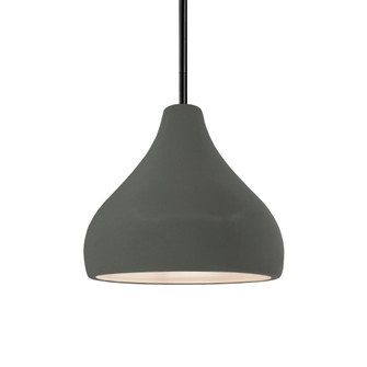 Small Droplet 1-Light Pendant (254|CER-6560-PWGN-MBLK-RIGID-LED1-700)