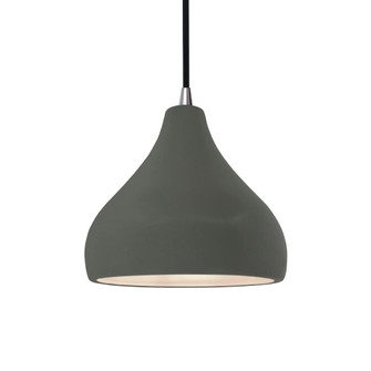 Small Droplet 1-Light Pendant (254|CER-6560-PWGN-NCKL-BKCD)
