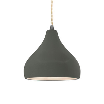 Small Droplet 1-Light Pendant (254|CER-6560-PWGN-NCKL-BEIG-TWST)