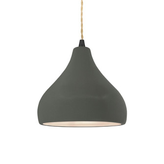 Small Droplet 1-Light Pendant (254|CER-6560-PWGN-MBLK-BEIG-TWST)