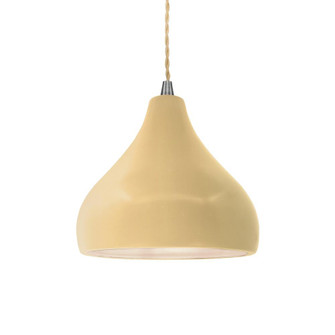 Small Droplet 1-Light Pendant (254|CER-6560-MYLW-NCKL-BEIG-TWST-LED1-700)