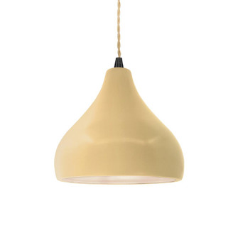 Small Droplet 1-Light Pendant (254|CER-6560-MYLW-MBLK-BEIG-TWST-LED1-700)