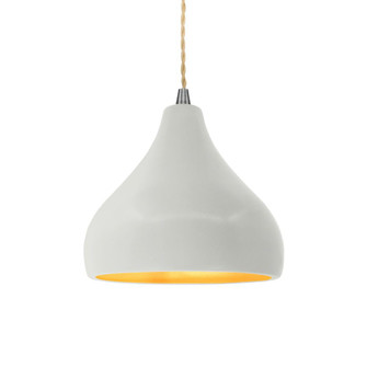 Small Droplet 1-Light Pendant (254|CER-6560-MTGD-NCKL-BEIG-TWST)
