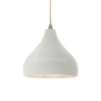 Small Droplet 1-Light Pendant (254|CER-6560-MAT-NCKL-BEIG-TWST)