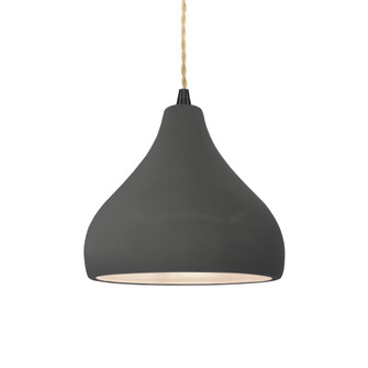 Small Droplet 1-Light Pendant (254|CER-6560-GRY-MBLK-BEIG-TWST-LED1-700)