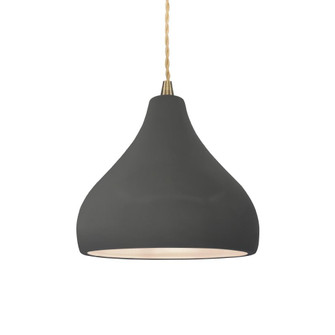 Small Droplet 1-Light Pendant (254|CER-6560-GRY-ABRS-BEIG-TWST-LED1-700)