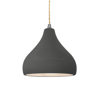 Small Droplet 1-Light Pendant (254|CER-6560-GRY-NCKL-BEIG-TWST)