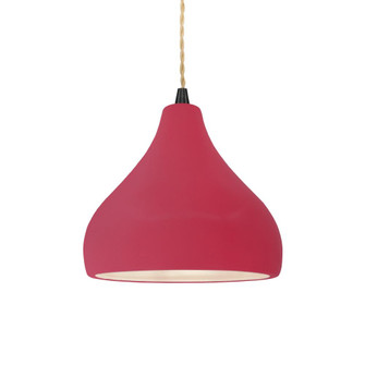 Small Droplet 1-Light Pendant (254|CER-6560-CRSE-MBLK-BEIG-TWST-LED1-700)