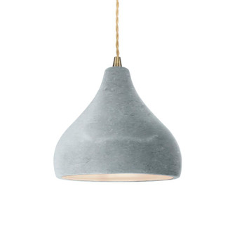 Small Droplet 1-Light Pendant (254|CER-6560-CONC-ABRS-BEIG-TWST-LED1-700)