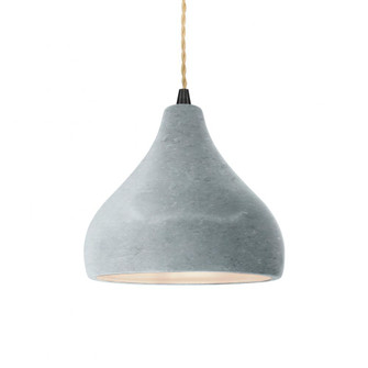 Small Droplet 1-Light Pendant (254|CER-6560-CONC-MBLK-BEIG-TWST)