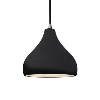 Small Droplet LED Pendant (254|CER-6560-BLK-NCKL-BKCD-LED1-700)